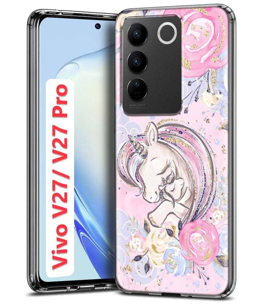     			Fashionury Multicolor Printed Back Cover Silicon Compatible For Vivo V27 Pro 5G ( Pack of 1 )