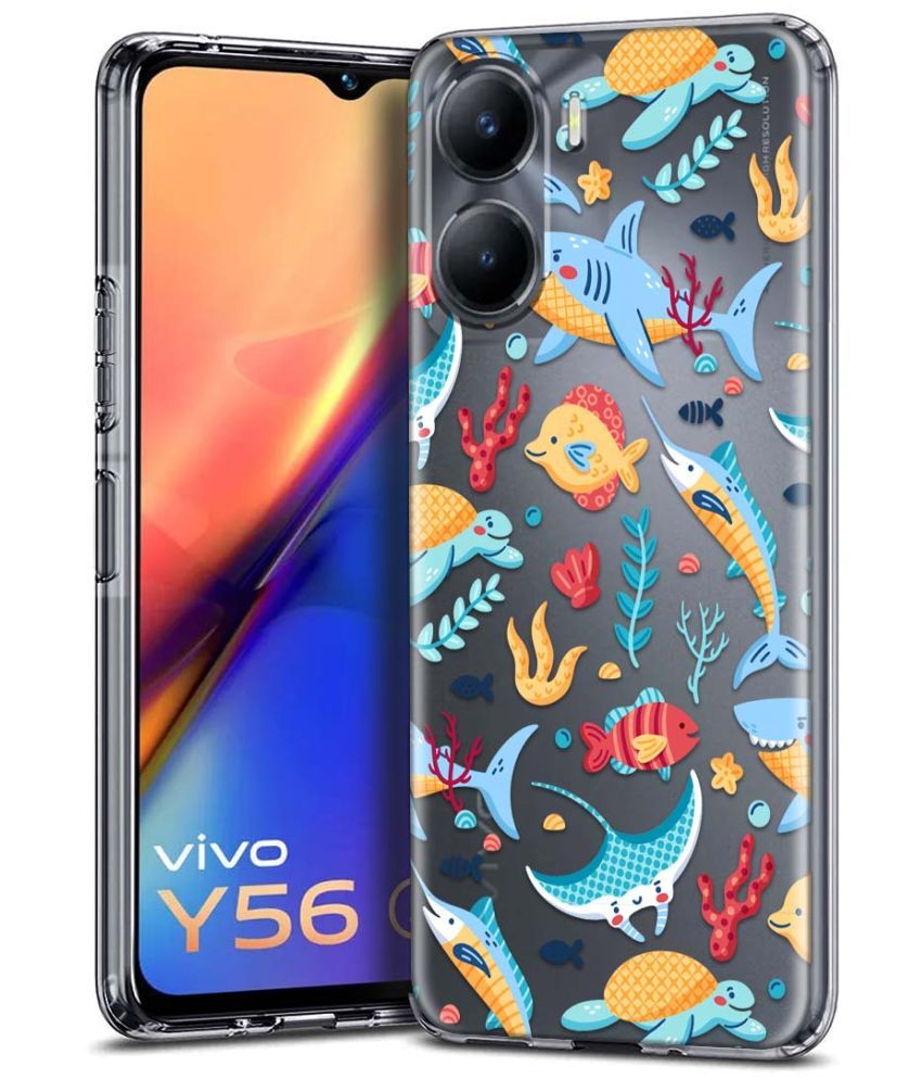     			Fashionury Multicolor Printed Back Cover Silicon Compatible For Vivo Y56 ( Pack of 1 )