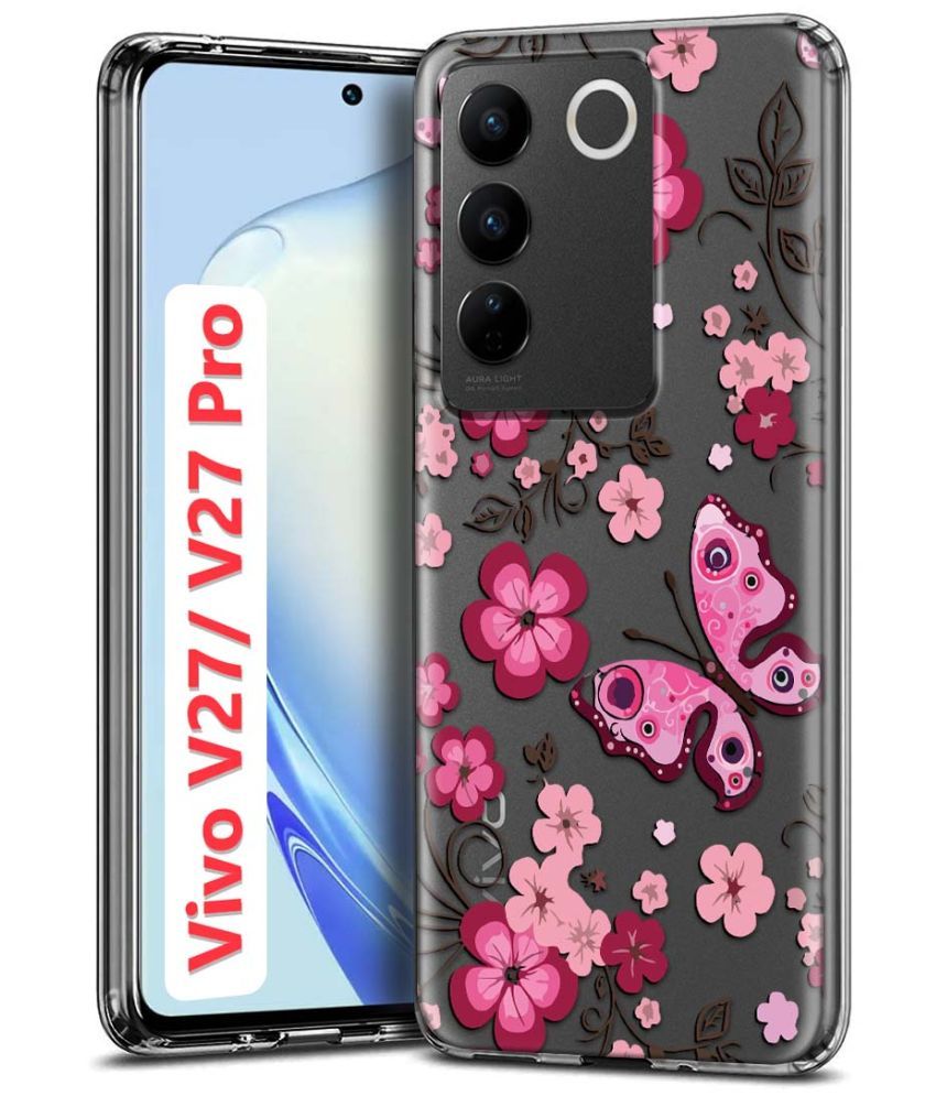     			Fashionury Multicolor Printed Back Cover Silicon Compatible For Vivo V27 Pro 5G ( Pack of 1 )