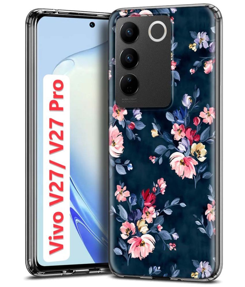     			Fashionury Multicolor Printed Back Cover Silicon Compatible For Vivo V27 Pro 5G ( Pack of 1 )