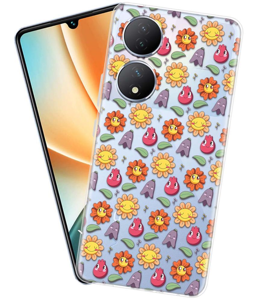     			Fashionury Multicolor Printed Back Cover Silicon Compatible For Vivo Y100 5G ( Pack of 1 )