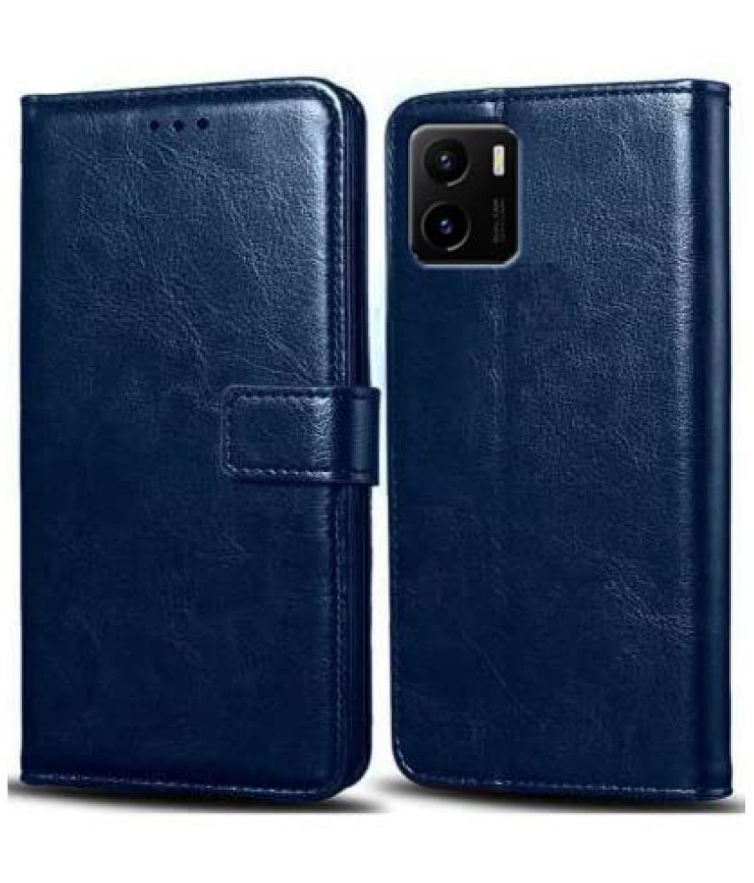     			Kosher Traders Blue Flip Cover Artificial Leather Compatible For Vivo Y31 ( Pack of 1 )