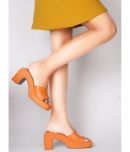 JM Looks Orange Women's Sandal Heels