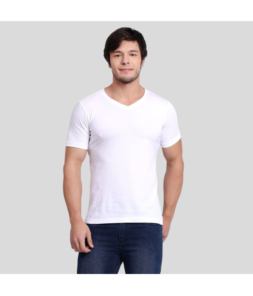     			Betrost 100% Cotton Regular Fit Solid Half Sleeves Men's T-Shirt - White ( Pack of 1 )