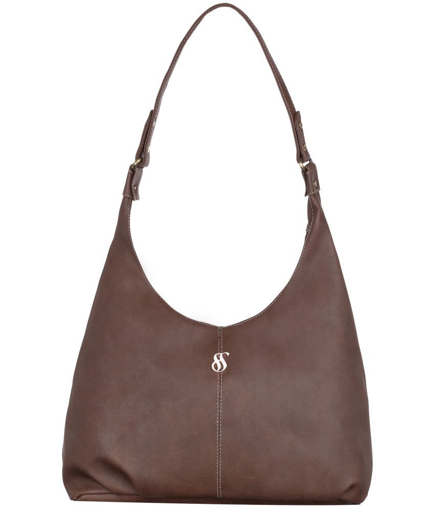     			Fostelo Brown PU Shoulder Bag