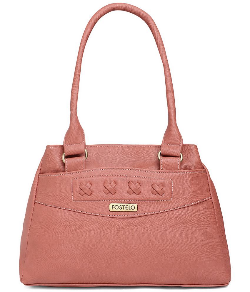     			Fostelo Rose Gold PU Shoulder Bag