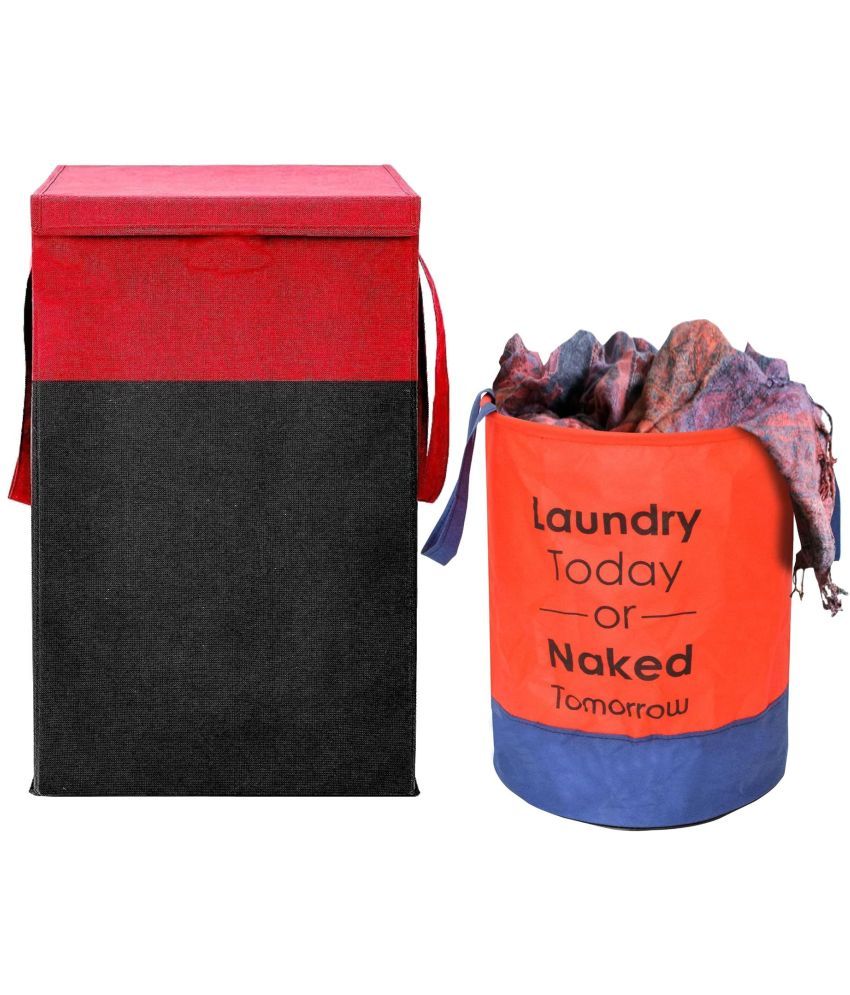     			HOMETALES Red Laundry Bag