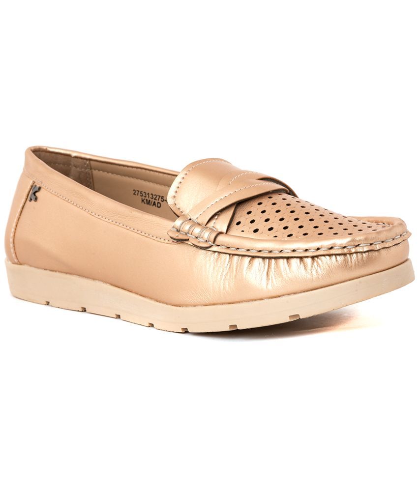     			KHADIM Beige Women's Loafers