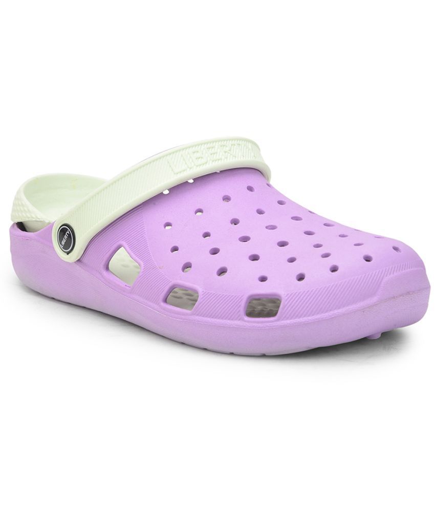     			Liberty Purple Clogs