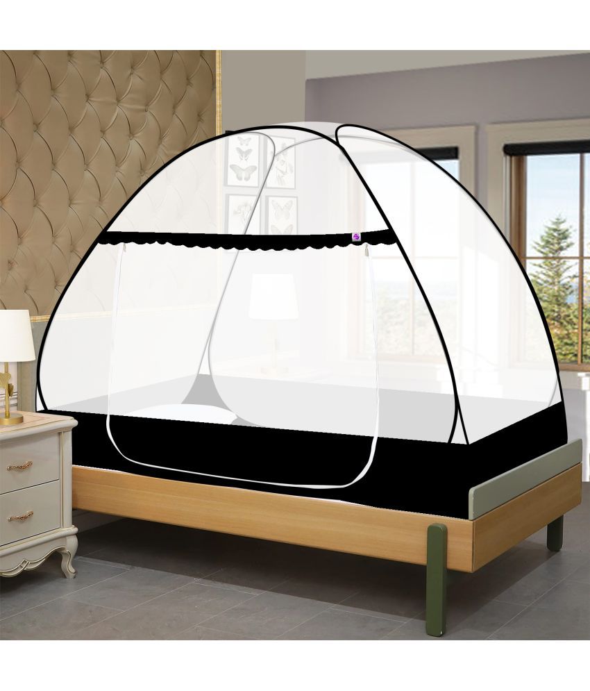     			Silver Shine - Black Polypropylene Tent Mosquito Net ( Pack of 1 )