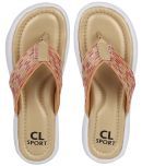 Carlton London Beige Women's Thong Flip Flop