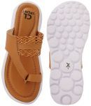 Carlton London Tan Women's Thong Flip Flop