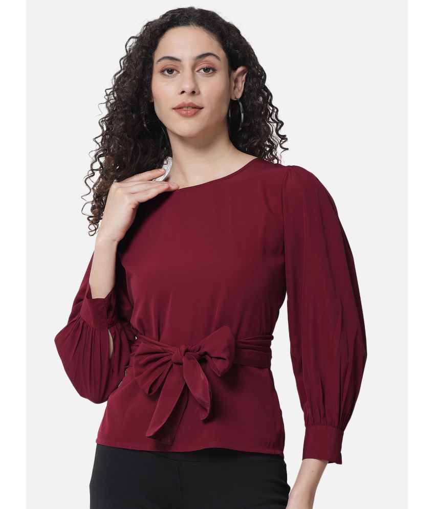     			ALL WAYS YOU Maroon Crepe Women's Regular Top ( Pack of 1 )