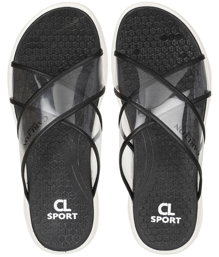     			Carlton London Black Women's Slide Flip Flop