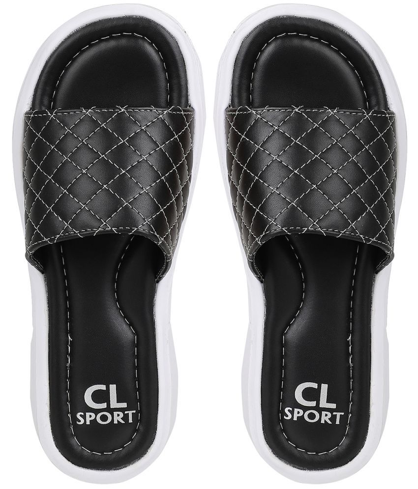     			Carlton London Black Women's Slide Flip Flop