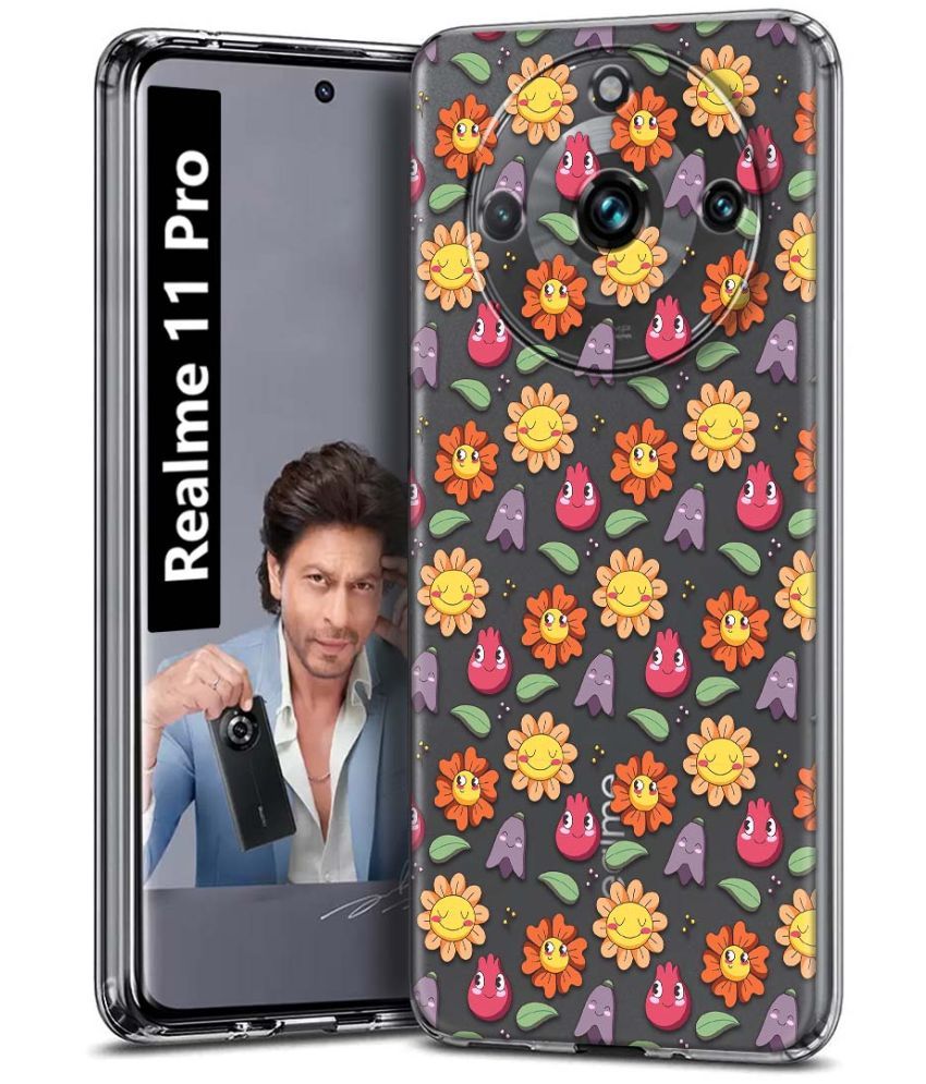     			Fashionury Multicolor Printed Back Cover Silicon Compatible For Realme 11 Pro ( Pack of 1 )