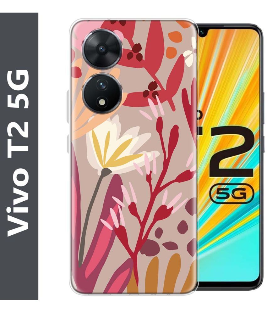     			Fashionury Multicolor Printed Back Cover Silicon Compatible For Vivo T2 5G ( Pack of 1 )