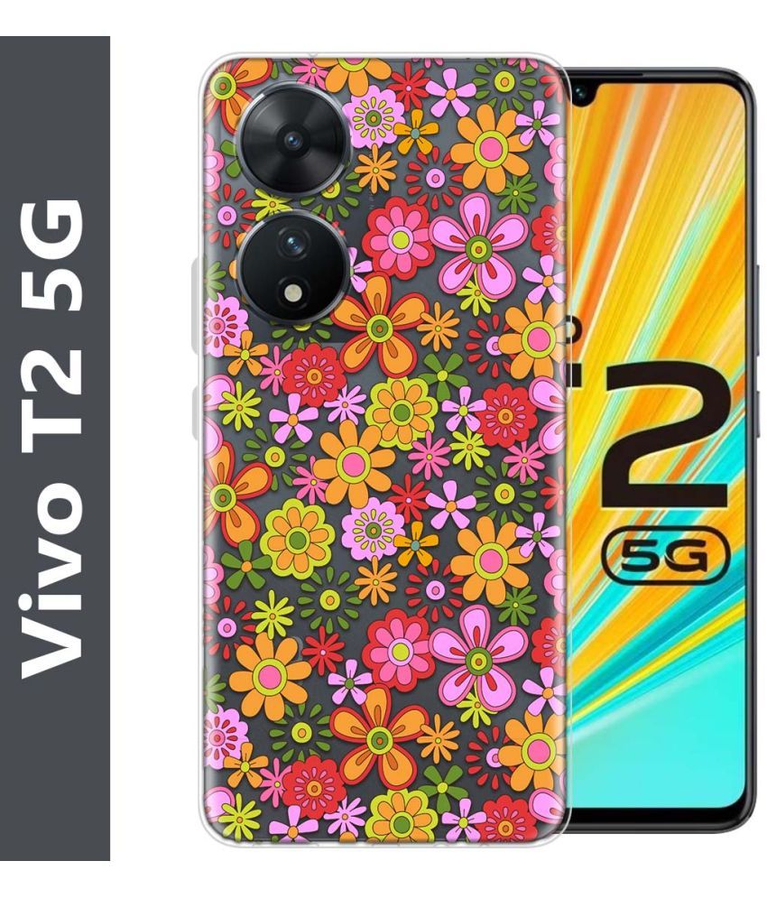     			Fashionury Multicolor Printed Back Cover Silicon Compatible For Vivo T2 5G ( Pack of 1 )