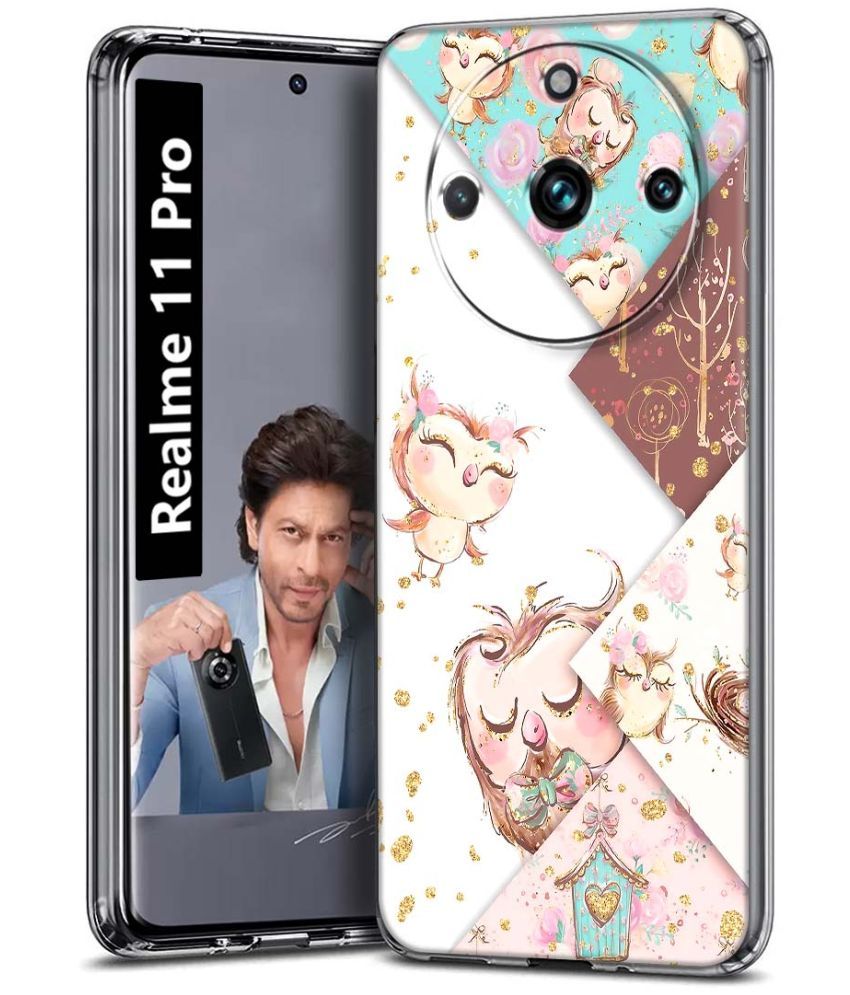     			Fashionury Multicolor Printed Back Cover Silicon Compatible For Realme 11 Pro ( Pack of 1 )