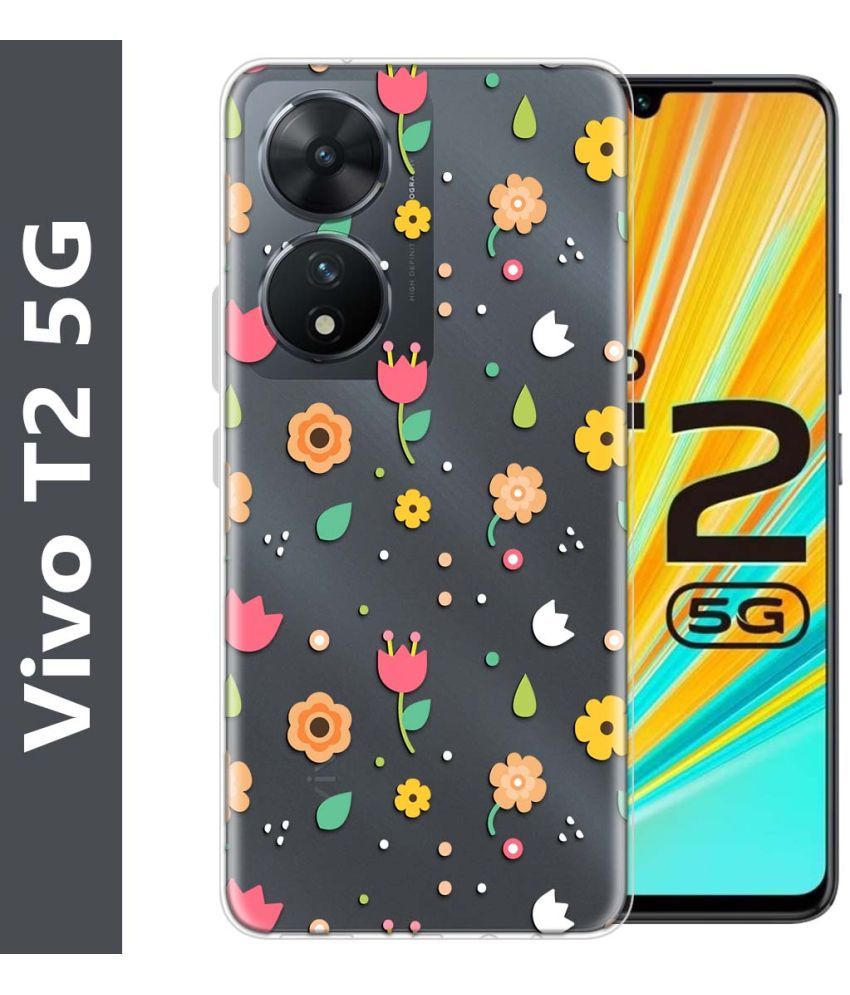     			Fashionury Multicolor Printed Back Cover Silicon Compatible For Vivo T2 5G ( Pack of 1 )