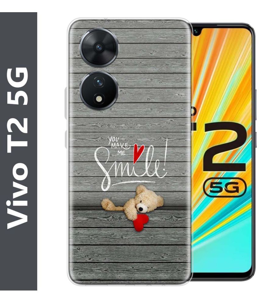     			Fashionury Multicolor Printed Back Cover Silicon Compatible For Vivo T2 5G ( Pack of 1 )