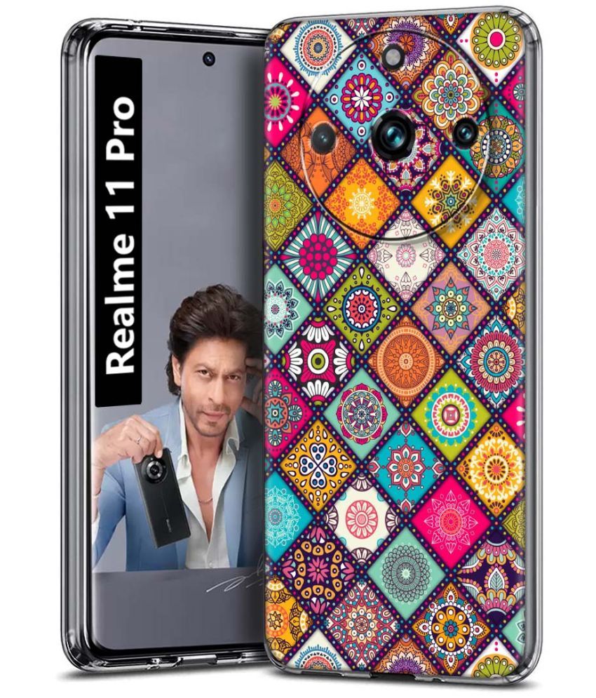     			Fashionury Multicolor Printed Back Cover Silicon Compatible For Realme 11 Pro ( Pack of 1 )