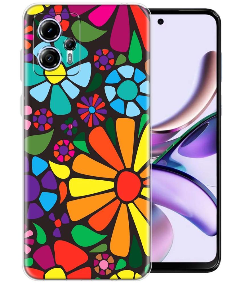     			Fashionury Multicolor Printed Back Cover Silicon Compatible For Moto G13 ( Pack of 1 )