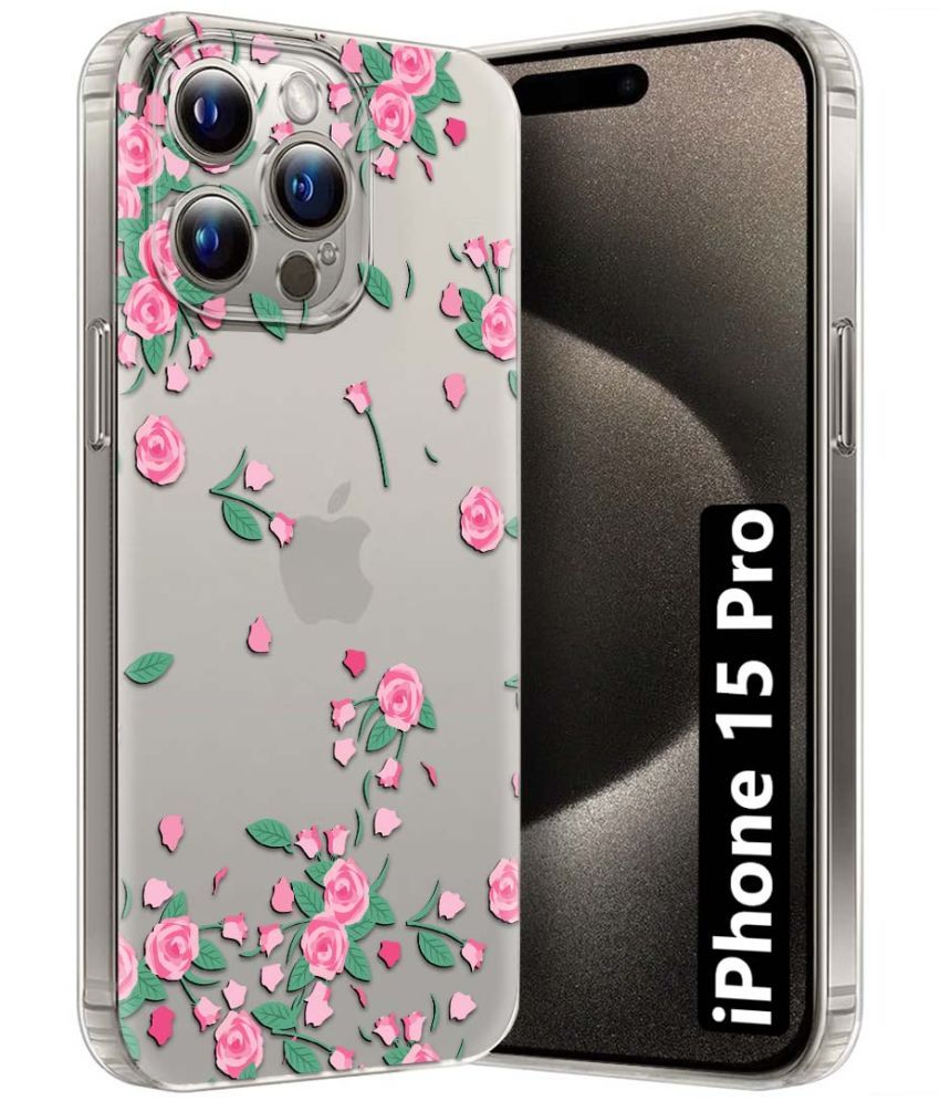     			Fashionury Multicolor Printed Back Cover Silicon Compatible For Apple iPhone 15 Pro ( Pack of 1 )