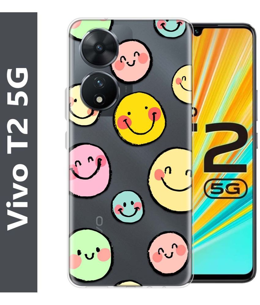     			Fashionury Multicolor Printed Back Cover Silicon Compatible For Vivo T2 5G ( Pack of 1 )