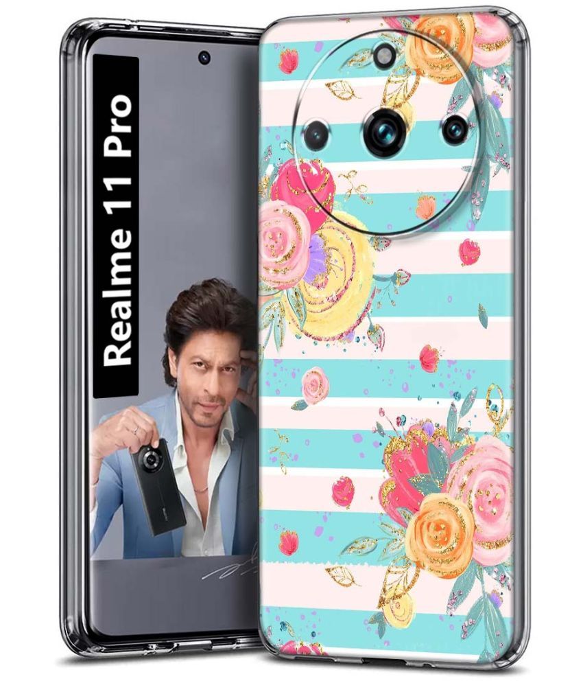     			Fashionury Multicolor Printed Back Cover Silicon Compatible For Realme 11 Pro ( Pack of 1 )