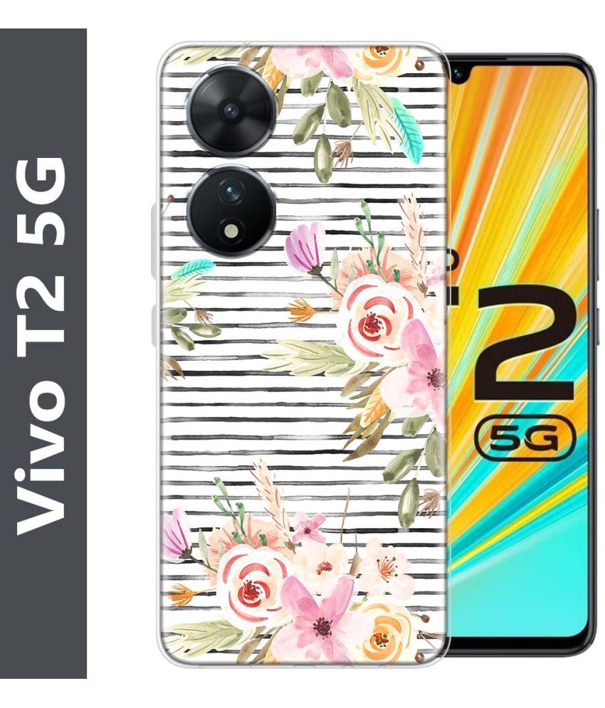     			Fashionury Multicolor Printed Back Cover Silicon Compatible For Vivo T2 5G ( Pack of 1 )