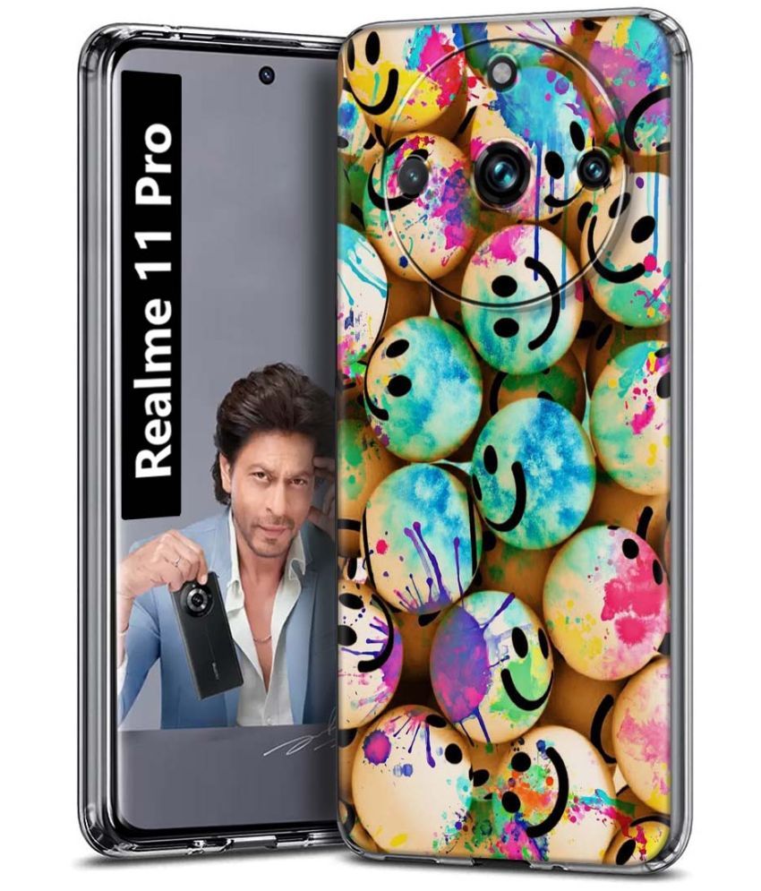     			Fashionury Multicolor Printed Back Cover Silicon Compatible For Realme 11 Pro ( Pack of 1 )