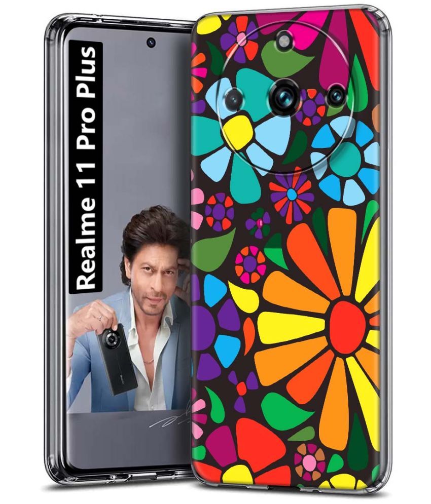     			Fashionury Multicolor Printed Back Cover Silicon Compatible For Realme 11 Pro Plus ( Pack of 1 )