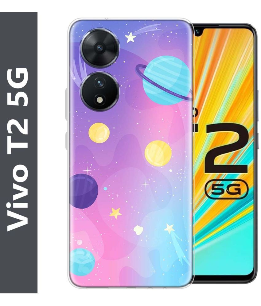     			Fashionury Multicolor Printed Back Cover Silicon Compatible For Vivo T2 5G ( Pack of 1 )