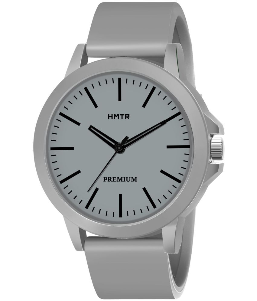     			HMTr Light Grey Silicon Analog Men's Watch