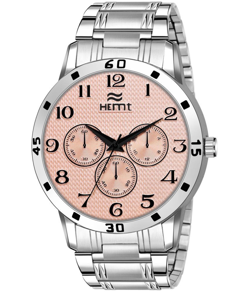     			Hemt Silver Stainless Steel Analog Men's Watch