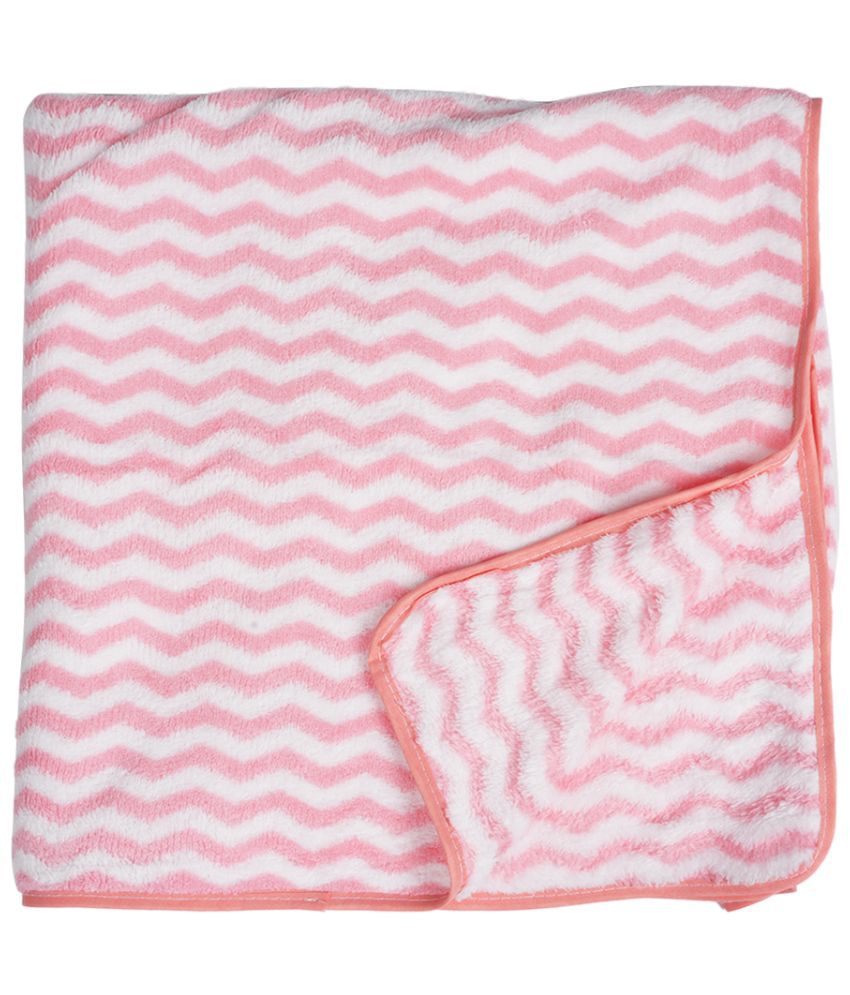     			STYLE SHOES Cotton Blend Striped 325 -GSM Bath Towel ( Pack of 1 ) - Pink