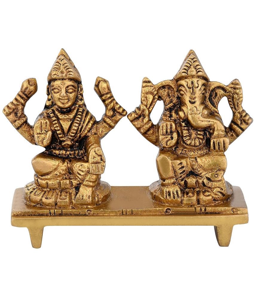     			Shreeyaash Brass Laxmi Ganesh Idol ( 7 cm )