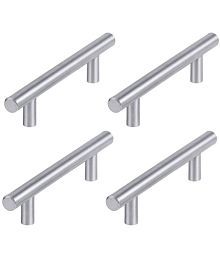 Atlantic Cabinet Handle Pull Stainless Steel  Nickel for Kitchen and All Types Wooden Furniture Doors , Total Length: 4 inches, Hole to Hole - 64 MM,Pack of 4 PCS