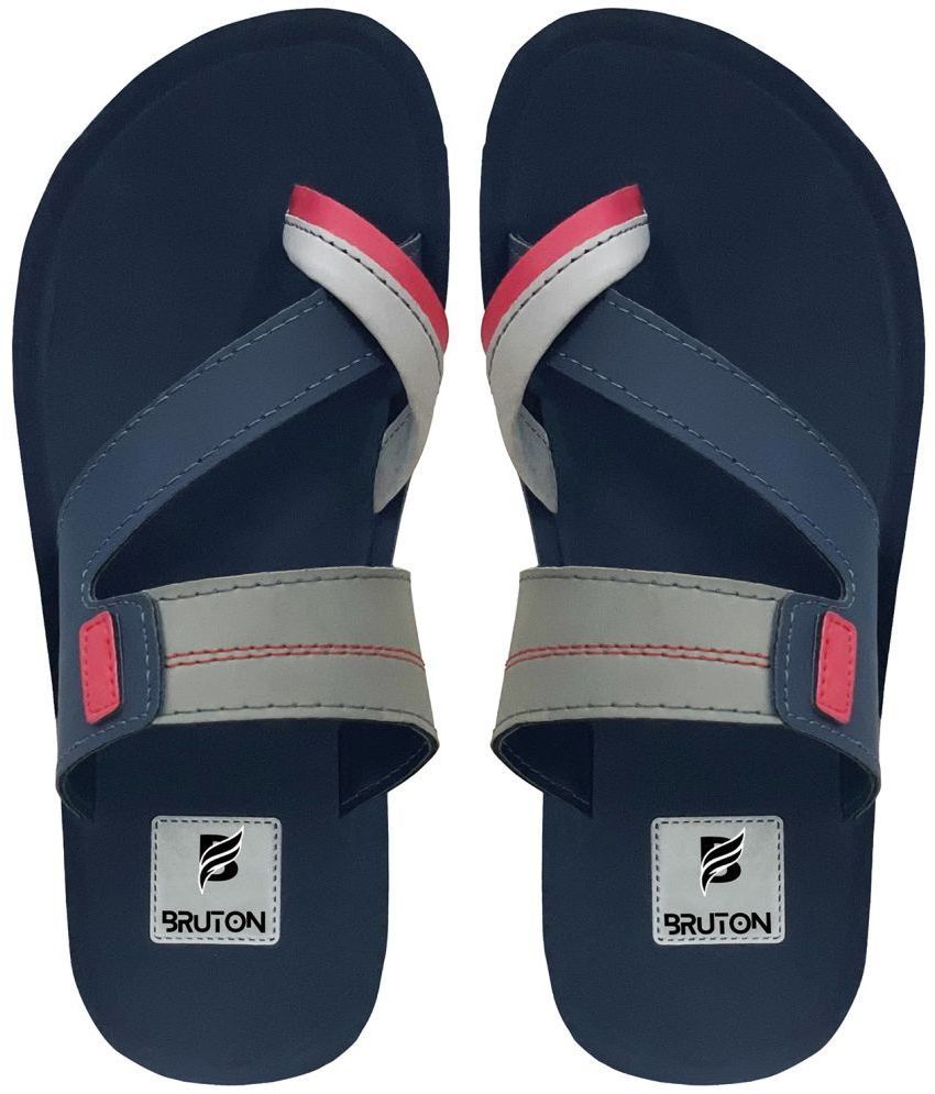     			BRUTON SHOES Blue Men's Daily Slipper