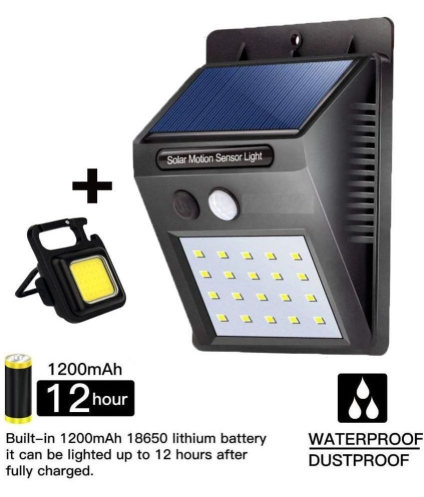     			Solar Light,20 LED Torch + KEYCHAIN FLASHLIGHT (COMBO)