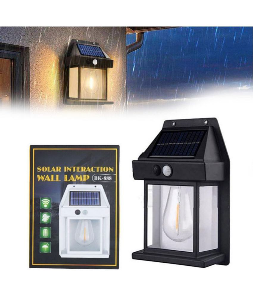     			Solar Lights Outdoor, Wireless Dusk to Dawn Porch Lights Fixture, Solar Wall Lantern with 3 Modes & Motion Sensor, Waterproof Exterior Lighting