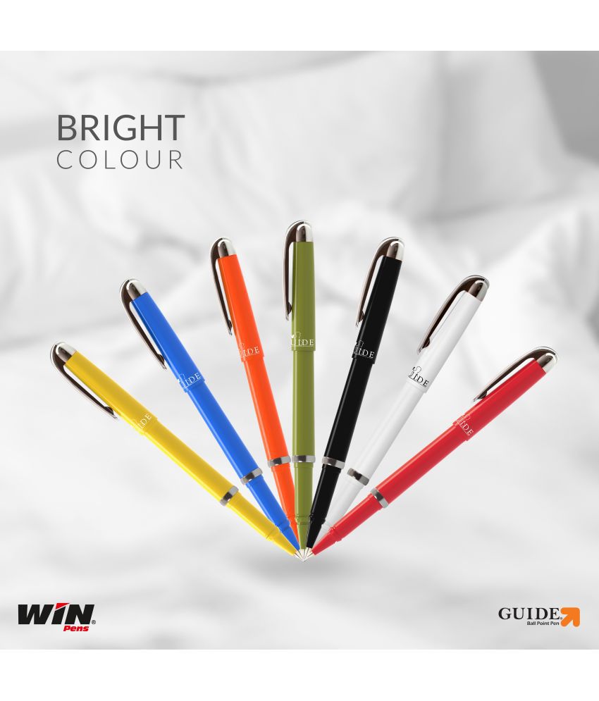     			Win Guide 50Pcs(45Blue Ink, 5Black Ink)|Smooth Writing |School,Office & Business Ball Pen (Pack of 50, Multicolor)