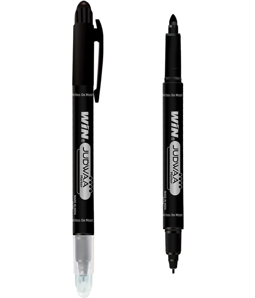     			Win Judwaa CD/DVD/OHP Markers 20 Black|Smudge Proof|School & Office (Set of 20, Black)