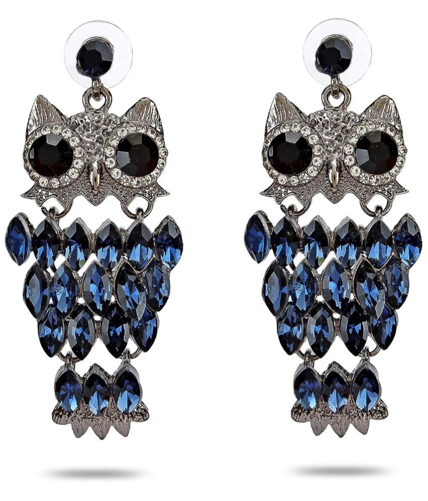     			YOUBELLA Blue Danglers Earrings ( Pack of 1 )