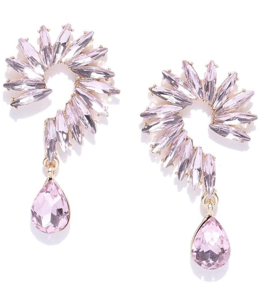     			YOUBELLA Purple Danglers Earrings ( Pack of 1 )