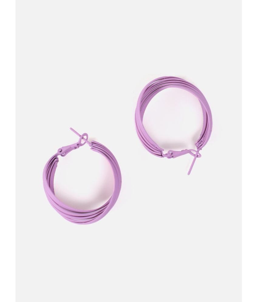     			YOUBELLA Purple Danglers Earrings ( Pack of 1 )