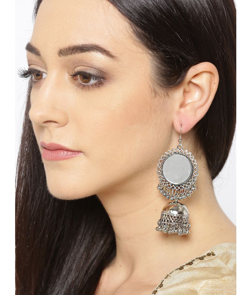     			YOUBELLA Silver Danglers Earrings ( Pack of 1 )