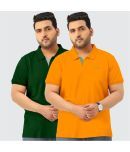 TAB91 Cotton Regular Fit Solid Half Sleeves Men's T-Shirt - Yellow ( Pack of 2 )