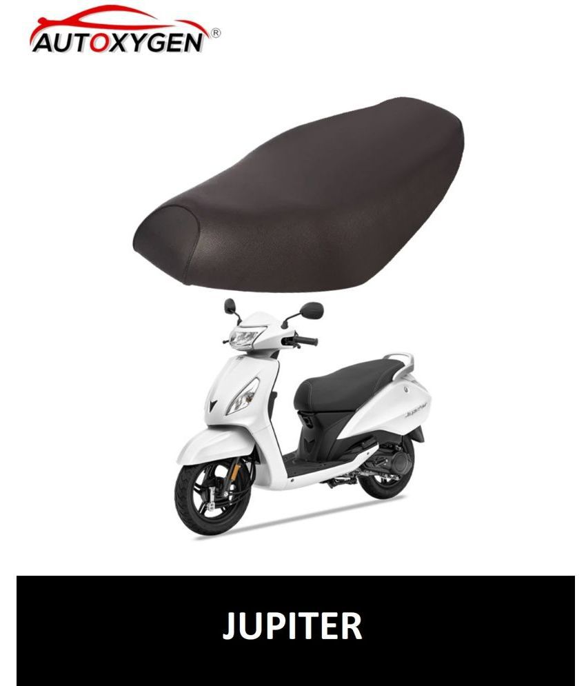     			Autoxygen Scooter/Scooty Removable & Washable PU Leather Waterproof Seat Cover Accessories For TVS Jupiter (Black)